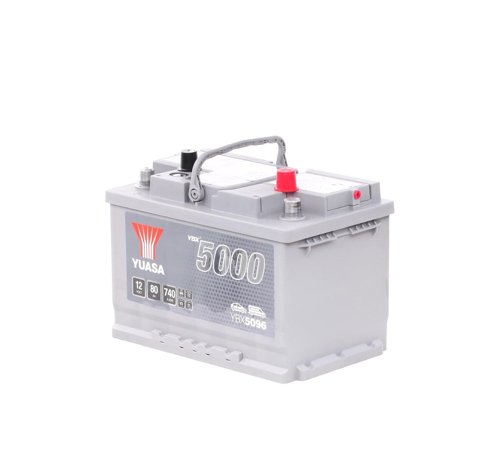 YUASA Batterie 80, Ah 740, A/​EN YBX5096 L 278mm B 175mm H 190mm