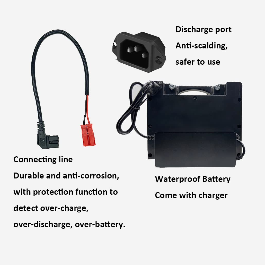 Batería de Iones de Litio Recargable de 24V 12ah 15ah 20ah para Silla de Ruedas eléctrica Motor de Potencia de batería Modificado/con Placa BMS y Cargador de 29,4 V 2A