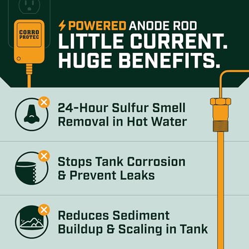 image for Corro-Protec Powered Anode Rod for Bradford White Water Heater and Hot