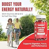 Vitammies Vegan Apple Cider Vinegar Gummies – Natural Fruit Flavour & Daily Vitamin C, B12 & B9 – Gelatine-Free, Non-GMO, Gluten & Sugar-Free & Vegan Apple Cider Gummies – 60 Count Gummy Vitamins - Image 3