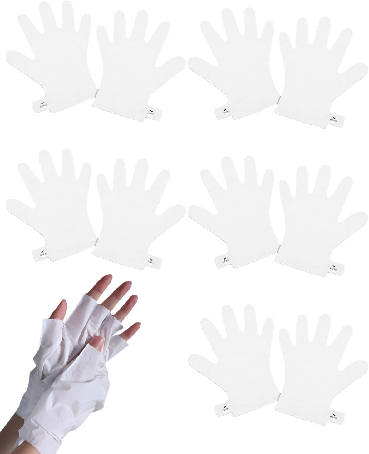 BARRU 5 paar handmaskers handmaskers voor zeer droge handen vochthandschoen handverzorging handschoenen voor droog, veroudering, cracked hands Intense Skin Nutrition Hand Cream Mask