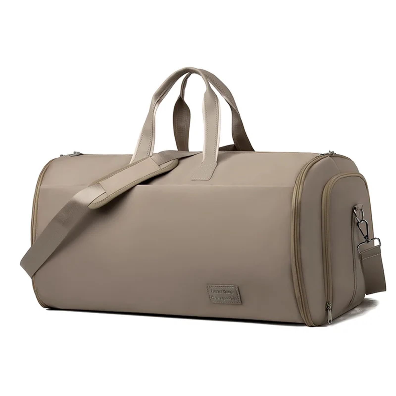 Sporttasche Foldable Gym Fitness Shoulder Bag Suitcase Western-Style Clothes Storage Bags Waterproof Training Yoga Women Crossbody Bag(Khaki)