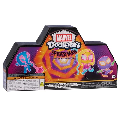 Marvel Doorables Across The Spider-Verse Collector Set, Amazon Exclusive, Collectible Toy Figures, Boys and Girls Ages 5 Up, Kids Toys for Ages 5 Up by Just Play