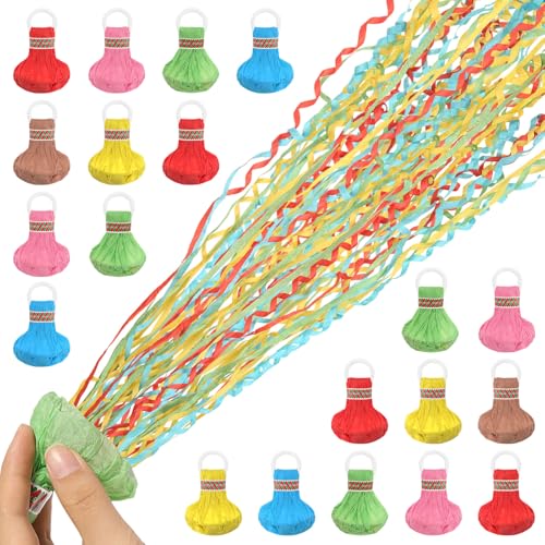 20 Pièces Serpentin Multicolor Serpentins à Lancer à La Main Lancer Serpentins Serpentins en Papier à Lancer Bombe Serpentin Fete pour Anniversaire Mariage...