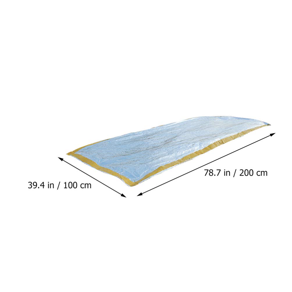 BESPORTBLE Sleeping Bag Emergency Blanket Glowing Eye Glasses Thermal Sack Blanket Camping Sleeping Pad Outdoor Sleeping Bag Life-Saving Insulation Pad Pet Aluminized Film