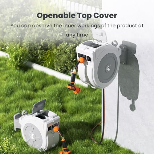 Giraffe Tools EUNW-1 Retractable Hose Reel 1/2 Inch X 65 Ft Heavy Duty Water Hose Reel thumb #4