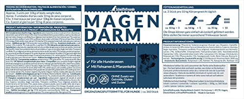 Schnüffelfreunde Magen Darm für Hunde I Unterstützt die Darmflora und natürliche Darmregulierung beim Hund - mit Flohsamenschalen, Pflanzenkohle und Moorextrakt (300g - ca. 360 Stück)
