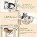 Topeakmart Cat Tree, 67in H Cat Tower for Indoor Cats, Multi-Level Climbing Tree with Scratching Posts Cat House w/Large Condo, Soft Hammock, Removable Cat Teaser Sticks, Beige