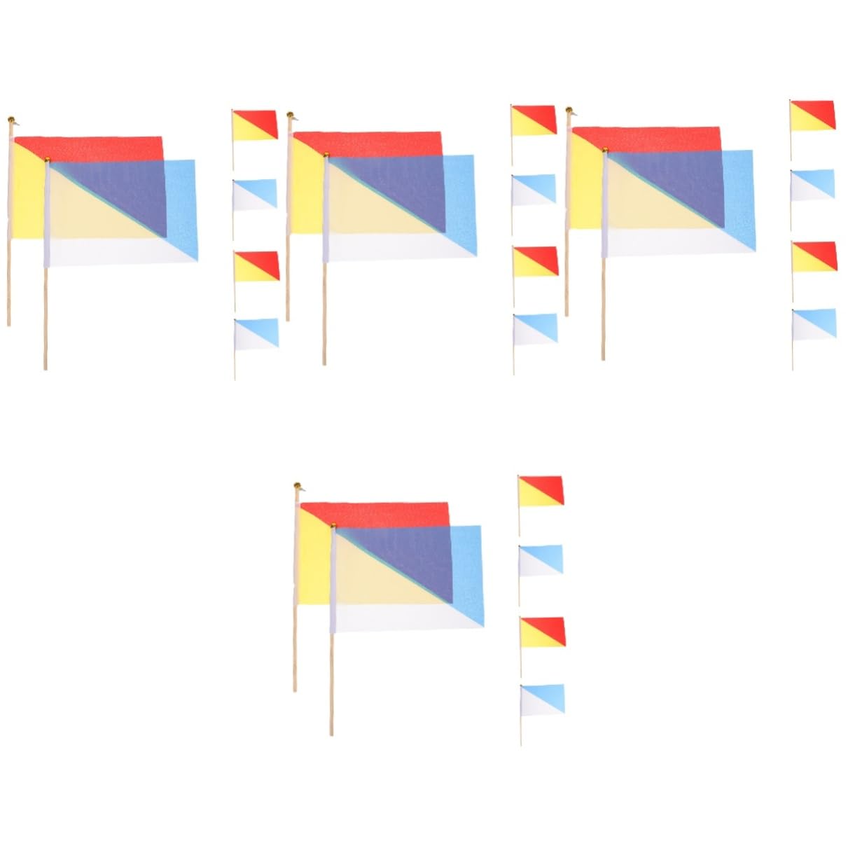 Toddmomy 4 Sätze Signalflaggenstange Leitflaggenmasten Montierte Schiedsrichterflaggen Fußball Werbeflaggen Campingflaggen Flagge Mit Hakensatz Marine Marine Holz 6 Stück * 4