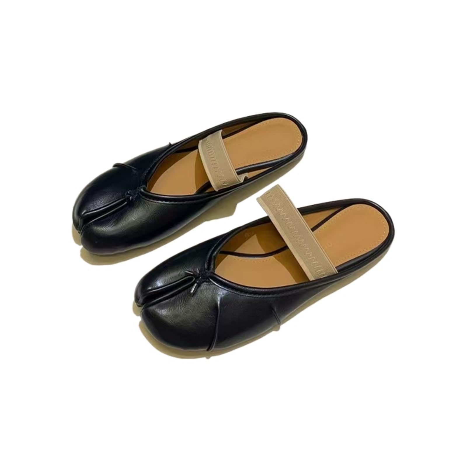 ZQW Soft Tabi Mules for Women Closed Toe Backless Flat Slides Comfortable Lightweight Slip on Shoes for Indoor Outdoor Daily Wear