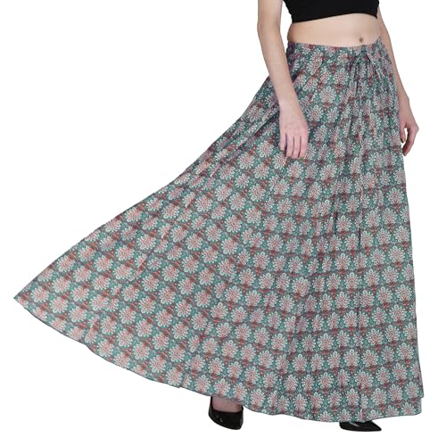 Image of Sttoffa Cotton Printed Women Wear Maxi Long Skirt 40 inch inch Full Length