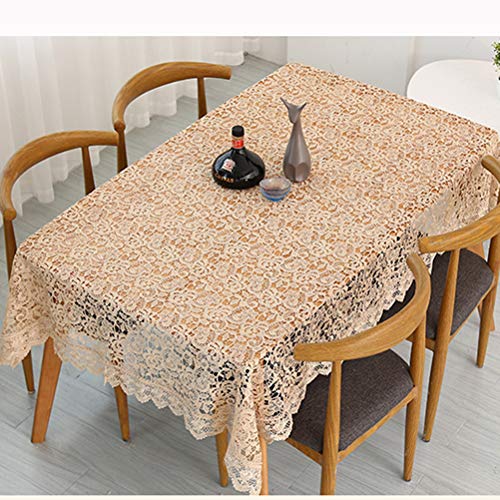 Nappe rectangulaire florale en dentelle brodée de qualité supérieure - 8