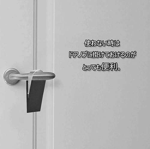 Miniatura 8 de Elome Tope de puerta de goma, soporte de cuña de seguridad resistente, se adapta a suelos de hormigón laminado de madera para casa, dormitorio,