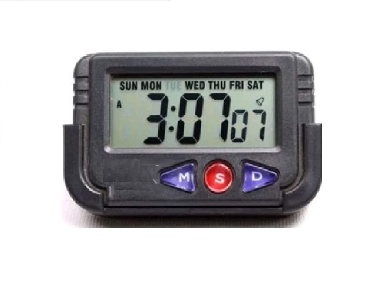 Royals Car Dashboard Office Desk Alarm Table Clock and Stopwatch with Flexible Stand Digital Watch, Black | Desk Clock | Small Clock | Small Watch | (B0D1R9YGCV) Amazon Price History, Amazon Price Tracker