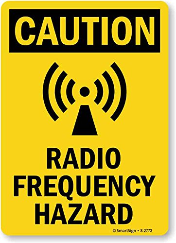 SmartSign “Caution - Radio Frequency Hazard” Sign | 10" x 14" Plastic