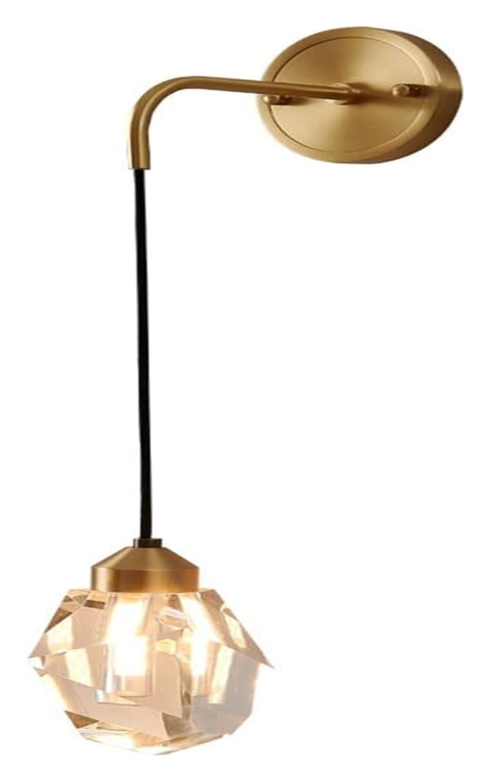 VGTLAKEX Wall Light Crystal Wall Mount Light Copper Sconce Lamp Indoor Lighting Decoration G9 Headboard Sconces Lights for Living Bedroom