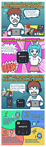 Bluetooth Chat & Play Audio Mixer Accessory for Switch 2 Game Streaming with Smartphone & PS4 PS5 or Xbox, Discord, Voice call to Headset with aptX Audio, Adjust Game Volume Balance - Image 7