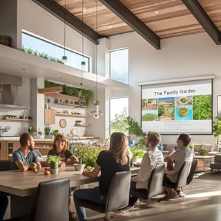 Schermo per proiettore motorizzato da 120 pollici, elettrico 16:9 con telecomando, schermo cinematografico HD per interni/esterni, montaggio a parete/soffitto, perfetto per casa, ufficio, teatro, TV