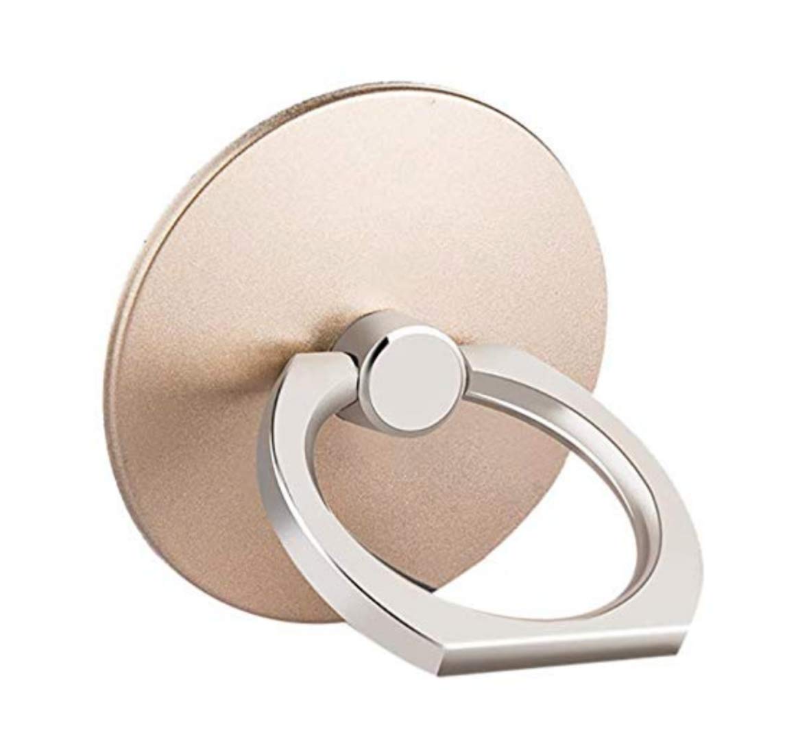 KolorFish Cell Phone Finger Stand, 360°Rotation Phone Ring Stand Holder, Kickstand Hand Finger Grip (Universal) Round Gold-image-39