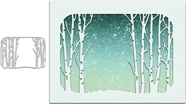 Enchanting Winter Forest Tree Metal Die Cuts for Card Making,Merry Christmas Tree Card Cutting Dies Cut Stencils DIY Scrapbooking Album Decorative Embossing Paper Card Embossing Craft