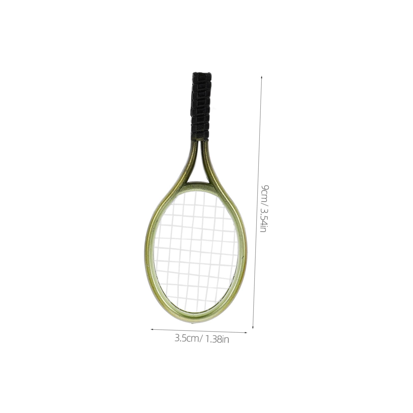 Yardwe Mini Tennis Racket Keychain Set including Balls Lightweight Plastic Ornaments for Home Decoration Photography Props and Miniature Display 3 Rackets and 3 Balls - Image 2