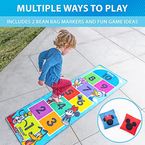 Image of GoSports Disney Mickey and Friends 6.5 ft Hopscotch Rug Indoor /Outdoor Playroom Game for Kids