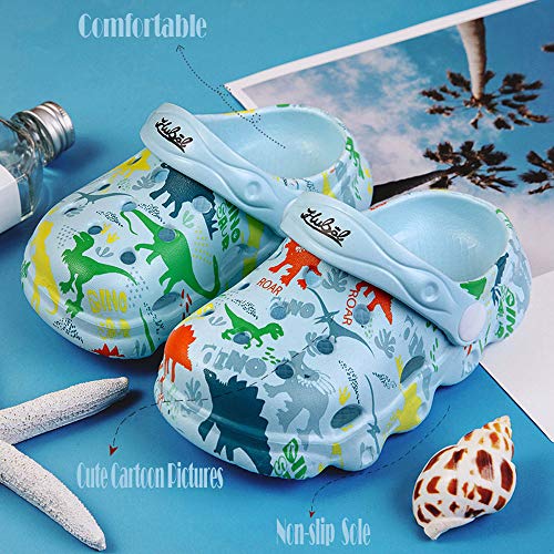 Image of Kids Clogs Boys Girls Toddler Dinosaur Slip on Slide Garden Shoes Cartoon Beach Pool Kids Clog Sandals Slippers Water Clogs