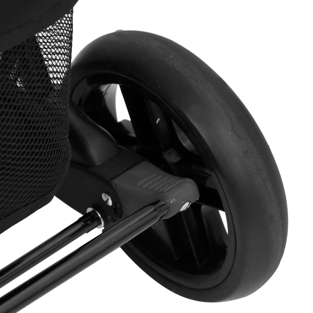 Willood Tandem Kinderwagen Geschwisterwagen Zwillingskinderwagen Dunkelgrau Stahl