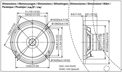 JVC CS-J620X 16 cm 2-Wege-Koaxial-Lautsprecher, 2 Stück