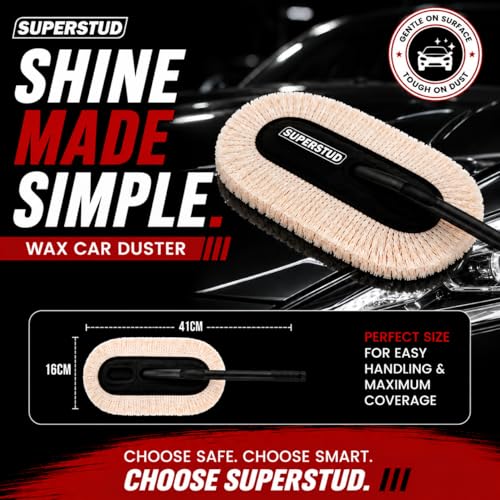 Image of SUPERSTUD AUTOX Pro Duster - Car Duster Microfiber Brush Long | Lint-Free & Scratch-Free | Wax Coating for 3xPerformance | Car Accessories 2026 | (1Pcs)