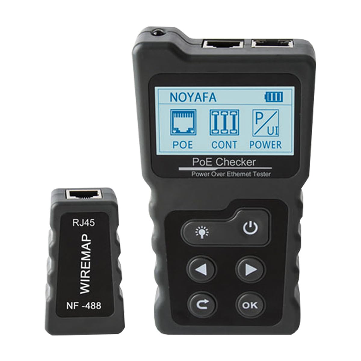 Testeur de réseau Testeur Ethernet Testeur Rj45 avec écran LCD pour l'identification Automatique du Test de Puissance de Boucle de Charge de Tension POE