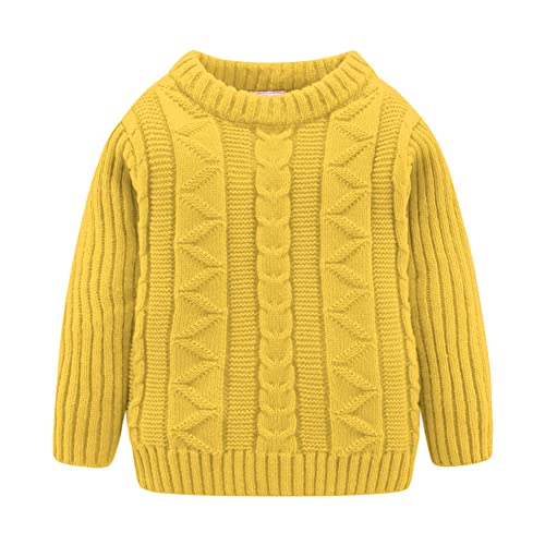 Mud Kingdom Little Kids Cable Knit Sweater Unisex Long Sleeve