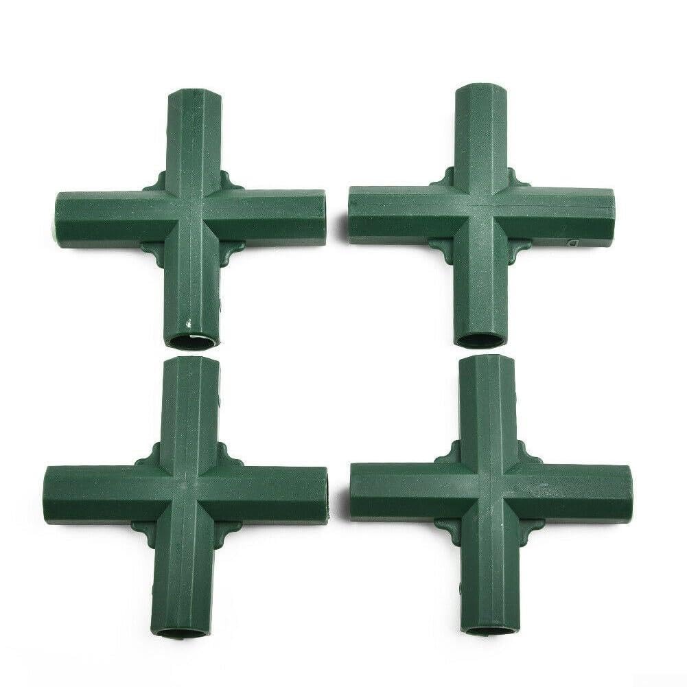 Robust Pipe Connectors for Greenhouses, Suitable for 16 17mm Diameter, Pack of 4 for Use (D)