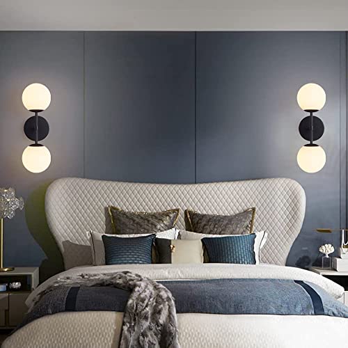 Image of SINOMAN Wall Lights for Living Room Modern Wall Lamps for Home (Double Wall Light, with Bulb) Metal