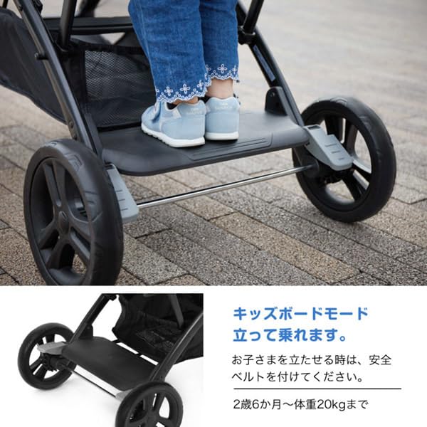 Amazon | KATOJI ベビーカー 二人でゴーDX シングルタイヤ オニキス 
