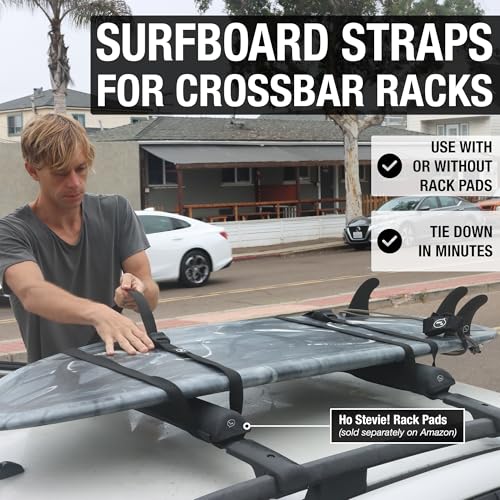 image for Ho Stevie! Surfboard Tie Down Straps (Pair) for Roof Rack Crossbars - 