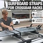 Ho Stevie! Surfboard Tie Down Straps (Pair) for Roof Rack Crossbars - Easy to Use - 'No Scratch' Silicone Buckle Covers Prevent Damage - Image 3