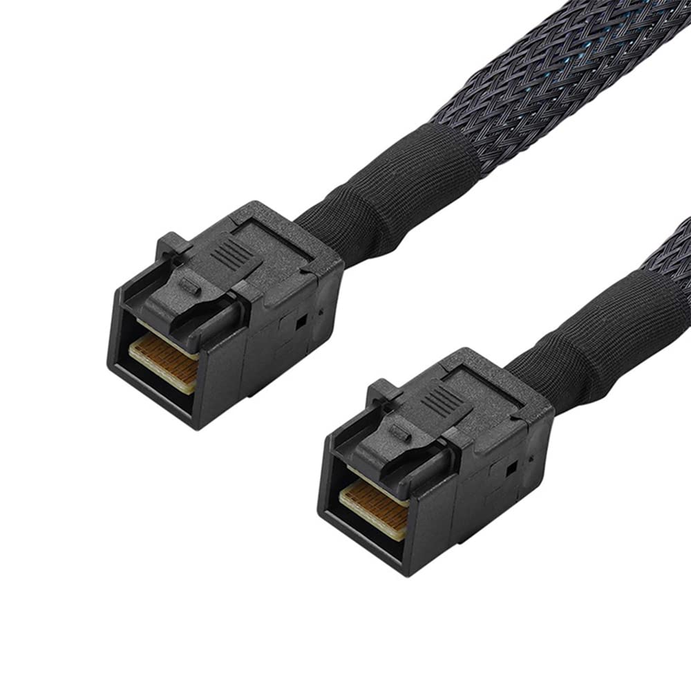 cablecc Cable interno Mini SAS HD SFF-8643 a Mini SAS de alta densidad HD SFF-8643 para servidor de datos de disco de 50 cm