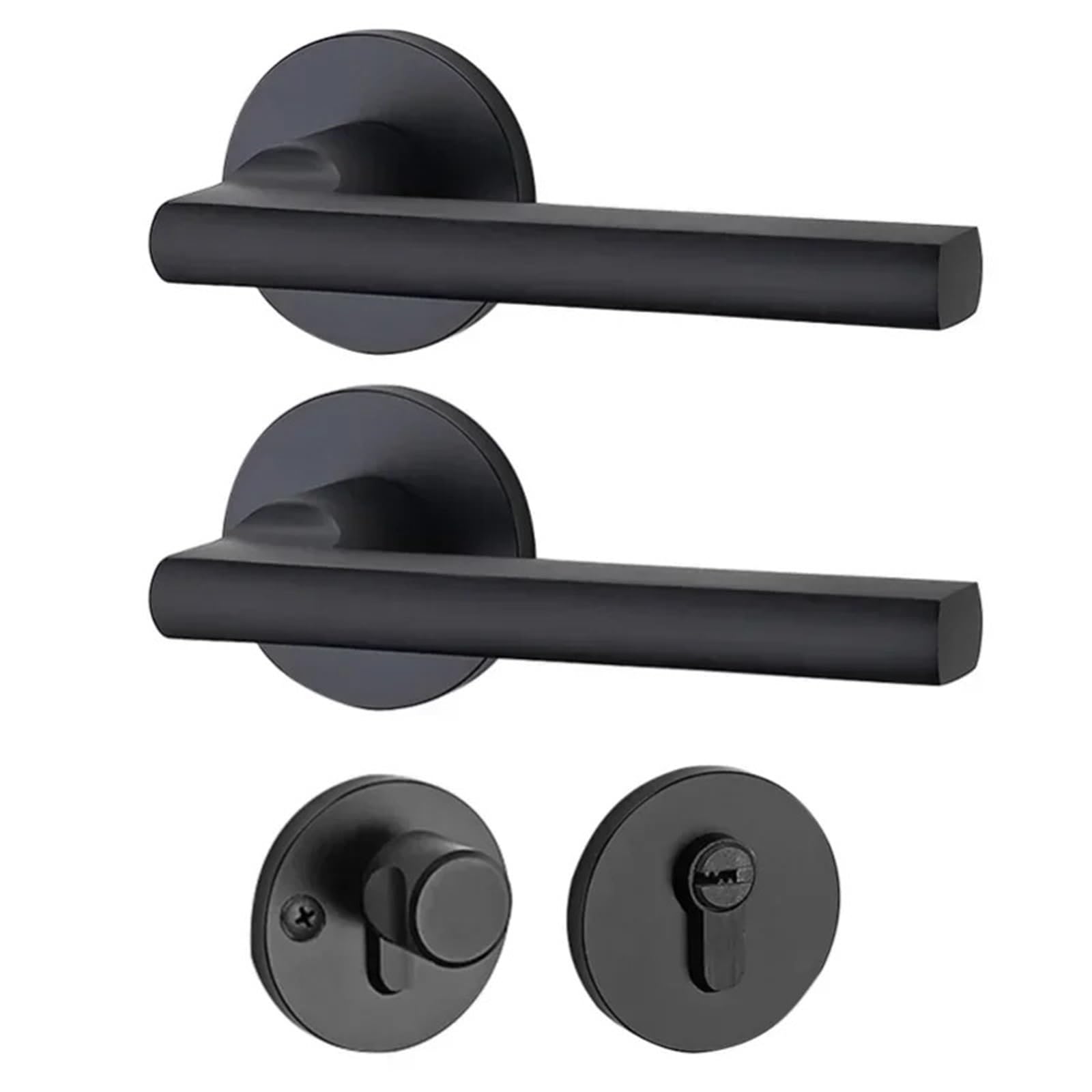 Sxolcoufoh Straight Inner Door Handle Lock With Key 1Pcs(Straight)