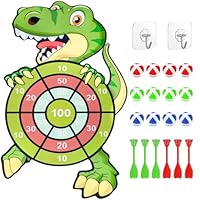 Flintronic 30\" Dinosaur Toys for Boys, Kids Dart Board Set, Dart Board Kids Toys with 12 Sticky Balls 6 Darts, Indoor and Outdoor Foldable Dartboard Throwing Game Sets for Age 3 Years and Up