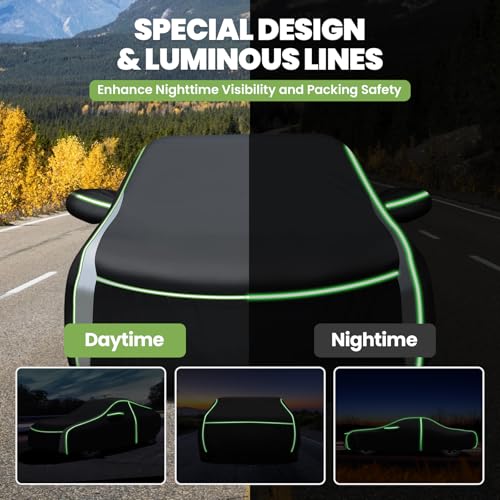 Image of Cartist Car Cover for MX-5 Miata 1989-2025 2026 All Weather Car Cover for MX-5 Accessories, Full Exterior Cover Rain Waterproof Protector, with Zipper & Reflective Safety Strips