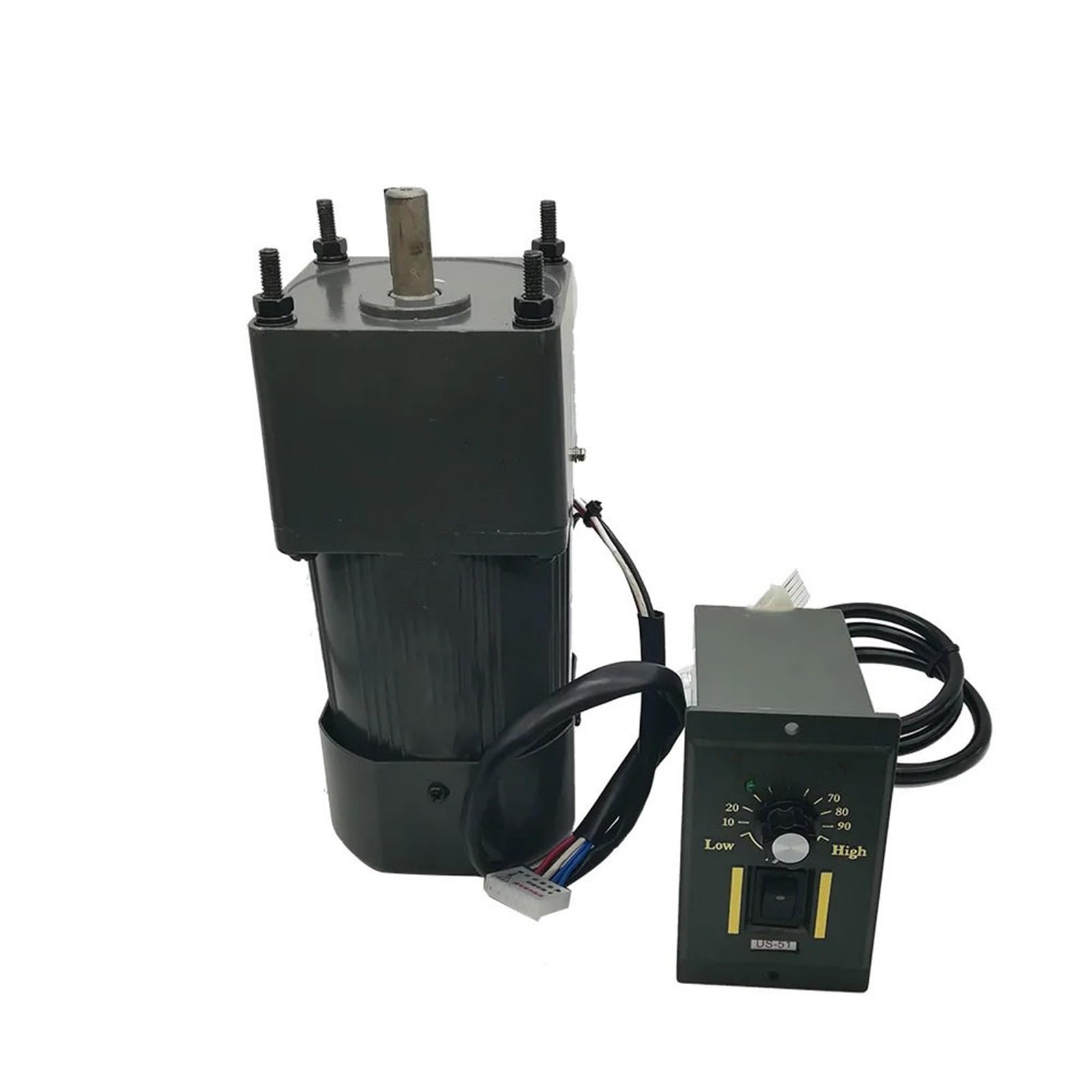 Speed Regulate YN90-90 Reversible Gear Motor 90W 220V AC Single Phase Speed Reducer Motor 90x90mm Frame Variable Speed Gear Motor Reducer(7.5K 200RPM)