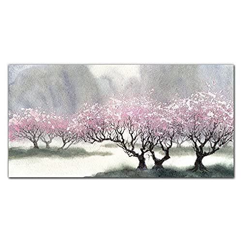 Décoration murale en verre trempé haut de gamme motif fleurs de neige d'hiver 100x50
