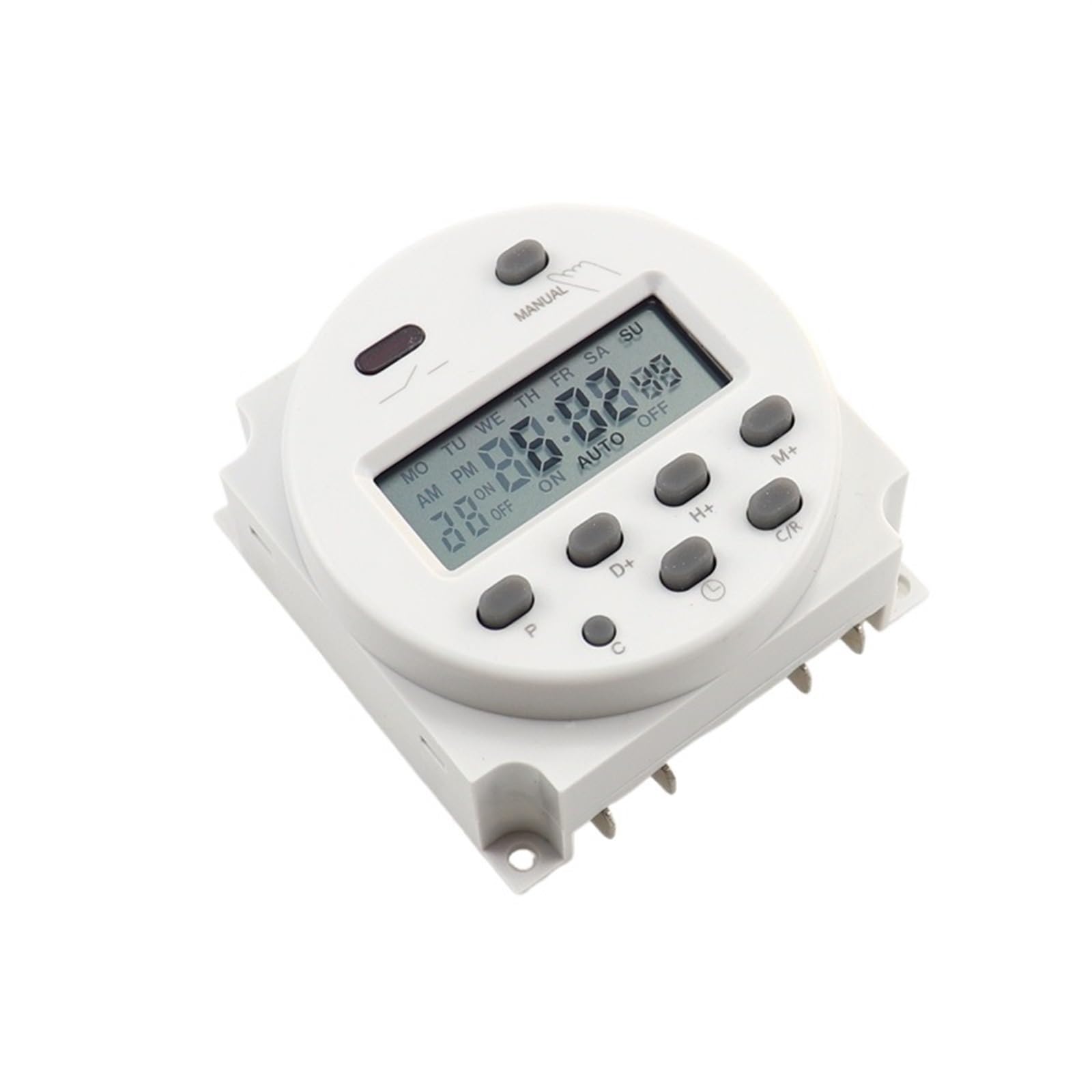 CN101A - Temporizador digital redondo programable semanal, interruptor de temporizador electrónico CN101 (4 cables)