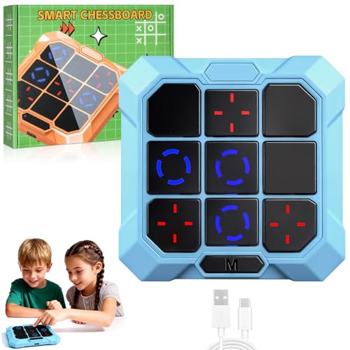 Electrónico Tic Tac Toe Bolt, Juego de Viaje Portátil 6 en 1, Juegos para Niños para Educación y Crecimiento de la Memoria, Juego Familiar PortáTil, Regalos De Cumpleaños para Todas Las Edades