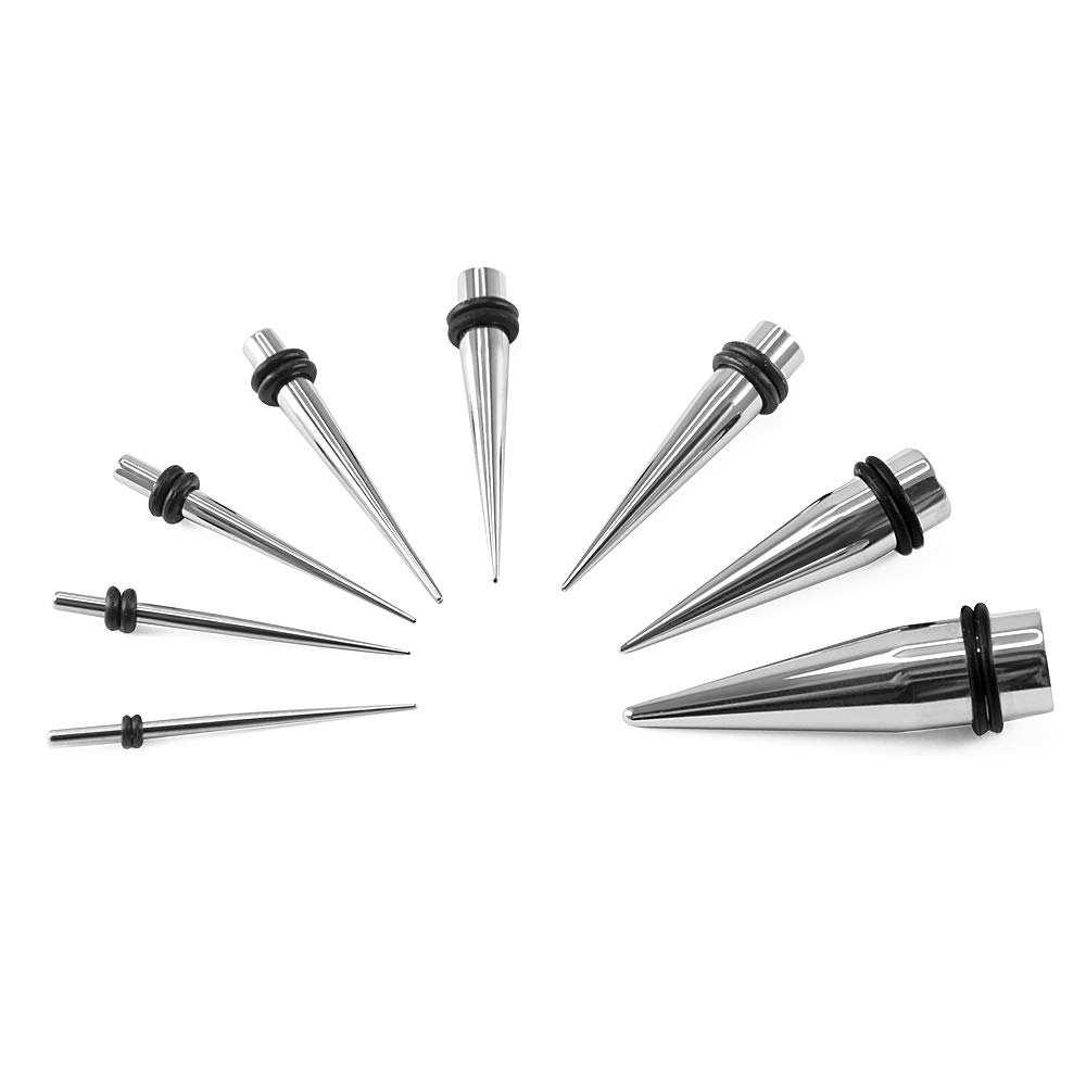 Treuheld® Ohr Dehnstab | Chirurgenstahl | Silber | 17 Größen