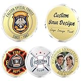 10 Custom Challenge Coins, Personalized Commemorative Coins with Logo, Customized Memorial Gifts for Company Military Family Anniversary Wedding Couple Pocket Hug Tokens Decision Coins