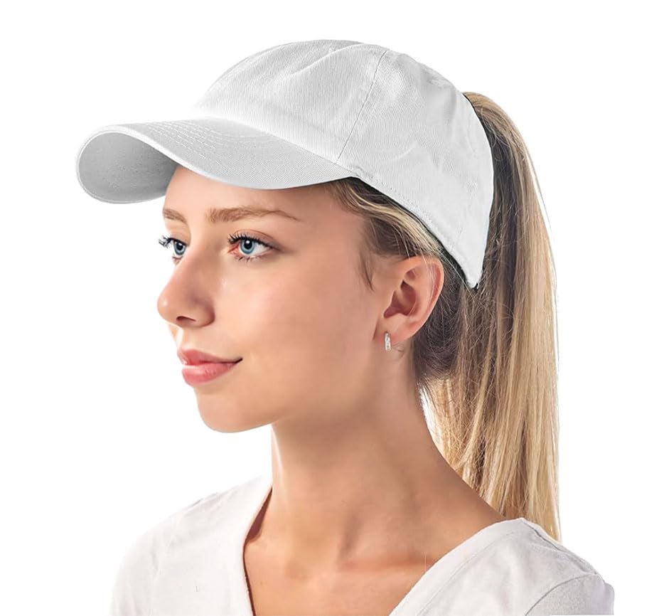 Image of Cotton Baseball Cap Dad Hat - Washed Low Profile Adjustable Hat for Men Women Casual Outdoor Running Golf