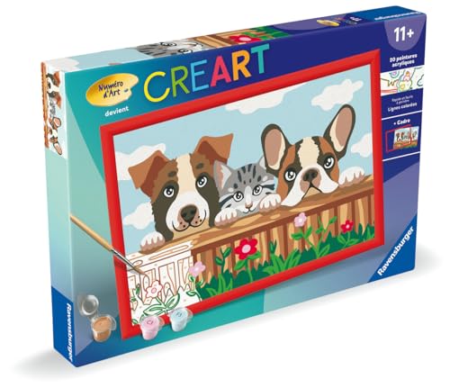 Ravensburger CreArt Kids 31x21 cm Numéro d'art Une Belle amitié Kit de Peinture par numéros Dès 25848 - vue 5