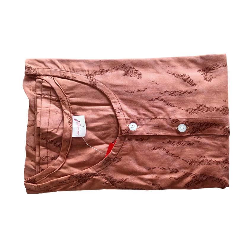 Image of MENMAII Women's[L-4XL] Full Open /Front Buttoned [a Kind of Adaptive Clothing] Multipurpose Nighty for Maternity /Pregnancy /Elderly /Patient /Feeding /Hospital Purpose Nighty Calf Length